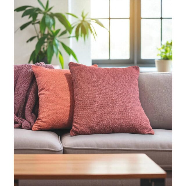 NOVÉE Sierkussen bouclé roze | 45 x 45 cm | polyester