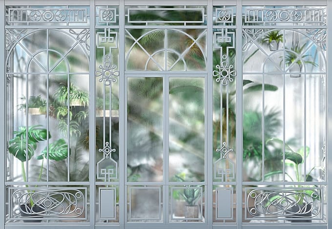 Fotobehang Orangerie - Groen - 2,70m X 368cm