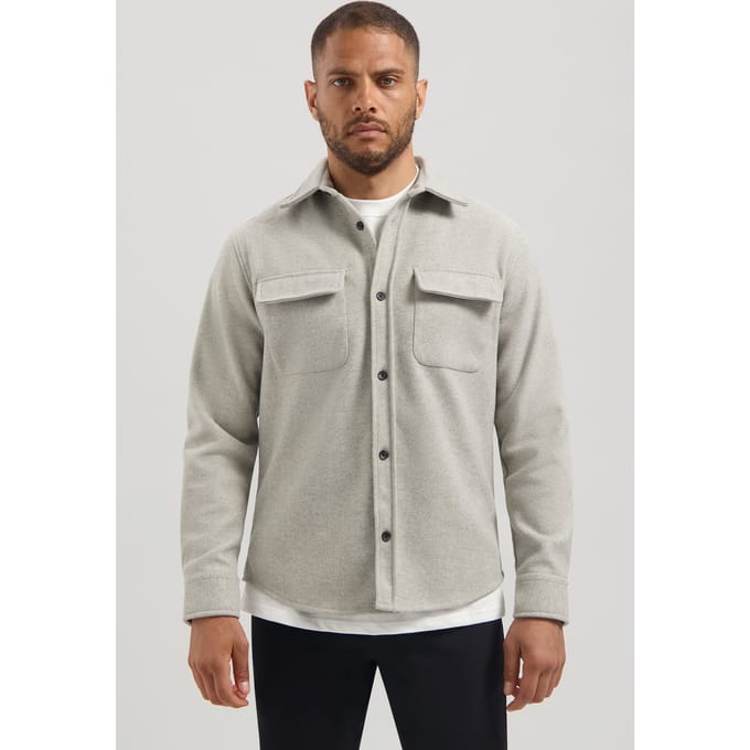 Dstrezzed Ds-ulrik Overshirt Ghost Grey Taglia: XXL | Giacche leggere Outlet | Uomo | Grigio