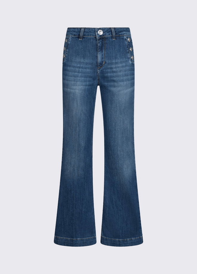 jeans taille hoge vrouw denim blauw