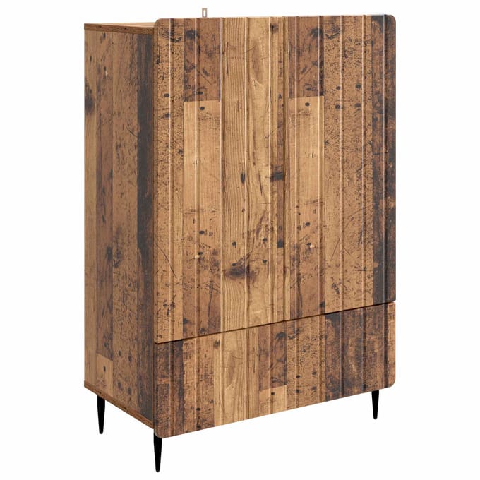 vidaXL - Dressoir - Oud - hout - 66 - x - 34,5 - x - 97 - cm - Bewerkt - hout