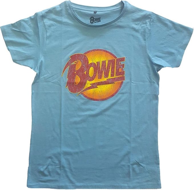 David Bowie - Vintage Diamond Dogs Heren T-shirt - M - Blauw