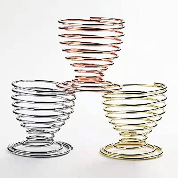 ZSLJSWDZ 3 x Makeup Sponge Holders, Stainless Steel Spiral Spring for Makeup Sponges, Storage, Presentation, Drying.
