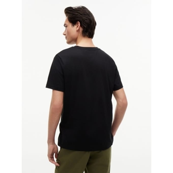 Tommy Hilfiger Script Flag Regular Black Taglia: S | T-shirt stampate Outlet | Uomo | Nero