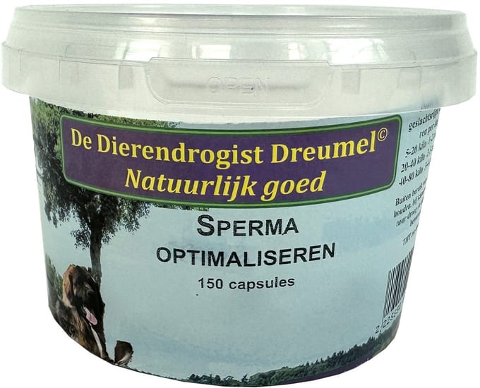 Dierendrogist Sperma Optimaliseren Capsules - Voedingssupplement voor Reuen - 150 Stuks