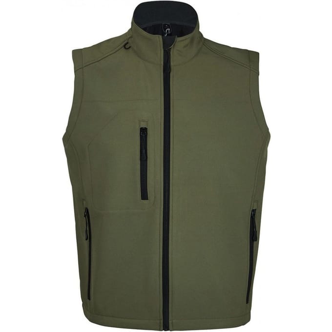 SOLS Heren Rallye Soft Shell Bodywarmer Jacket (Donkergroen)