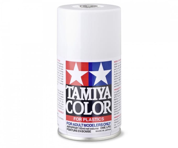 Tamiya Hobbyverf Acrylverf - TS-26 White - Gloss - Acryl Spray - Verf spuitbus - 100 ml