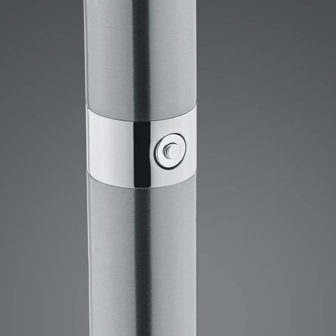 HELL LED vloerlamp Findus, 1-lamp, nikkel