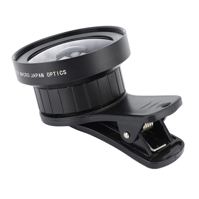 2 in 1 Telefoon Camera Lens Kit 0.45X Groothoek 12.5X Macro Universele Clip-on Mobiele Telefoon Lens voor gray