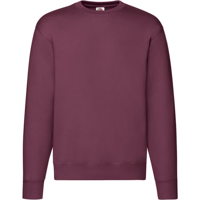 Fruit of the Loom Heren Premium Ingelegd Sweatshirt (Bourgondië)