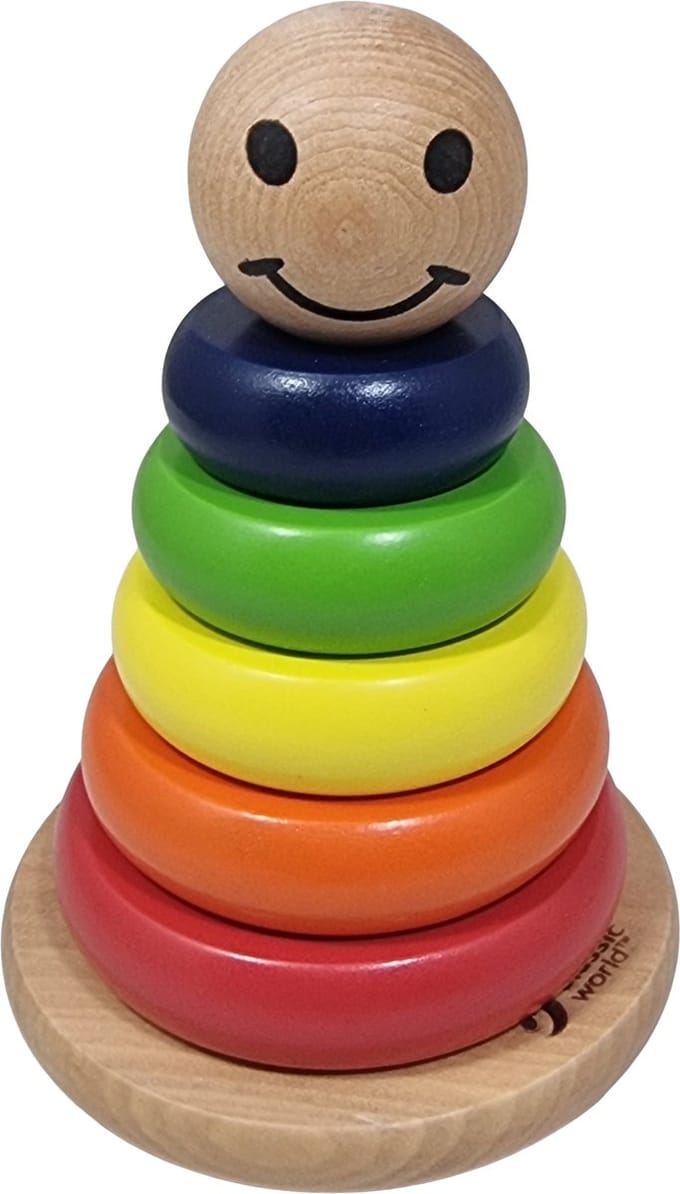 Houten piramide stapeltoren magnetisch