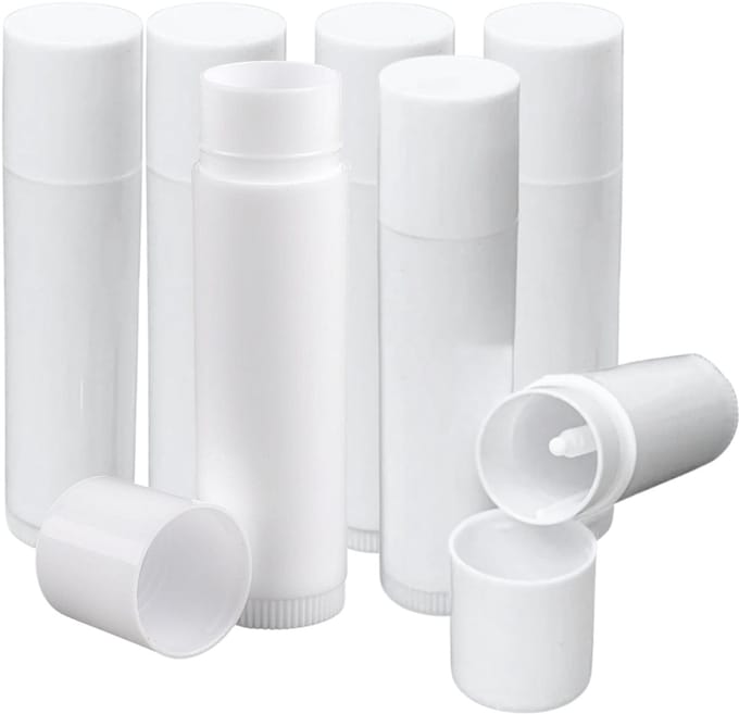10x Lege Deodorant en Lippenbalsem Sticks, Hulsen - Wit - Deodoranthouder - Lippenbalsemhouder - 15ml