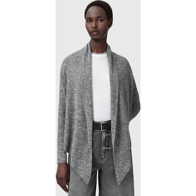 AllSaints Harper Cardigan Pale Grey Größe: S | Cardigans Outlet | Damen | Grau