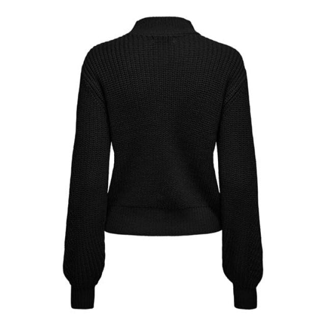 Jacqueline de Yong Trui Jdyjusty L/s High Neck Cabel Pull K 15305467 Black Dames Maat - M