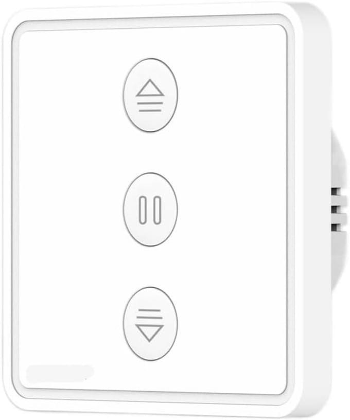 Rolluikschakelaar - Gordijnbediening - Huisautomatisering - App en spraakbesturing - 80x80mm - Wit