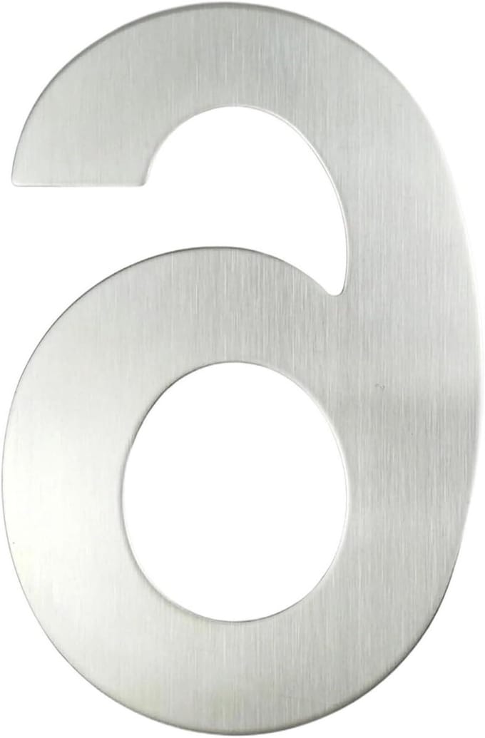 Huisnummer Plaat - Adres Nummer - Huis Herkenning - Drijvend Effect - 20 cm - Zilver