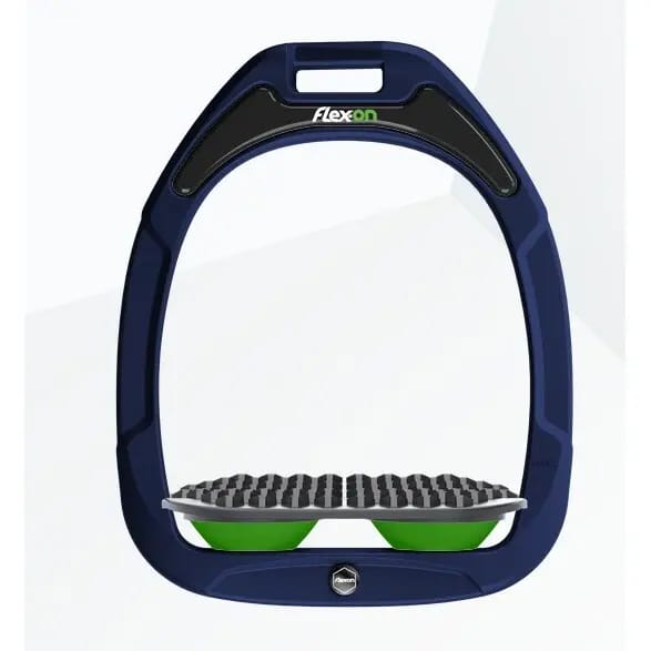 Endurance stijgbeugels Marine/Grijs/Groen Flex-On Green Composite