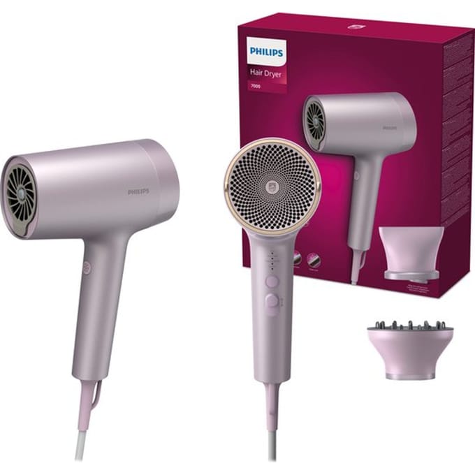 Philips Series 7000 - Föhn met diffuser - Roze - met ThermoShield en 8x ionenverzorging - Roze - BHD723/10