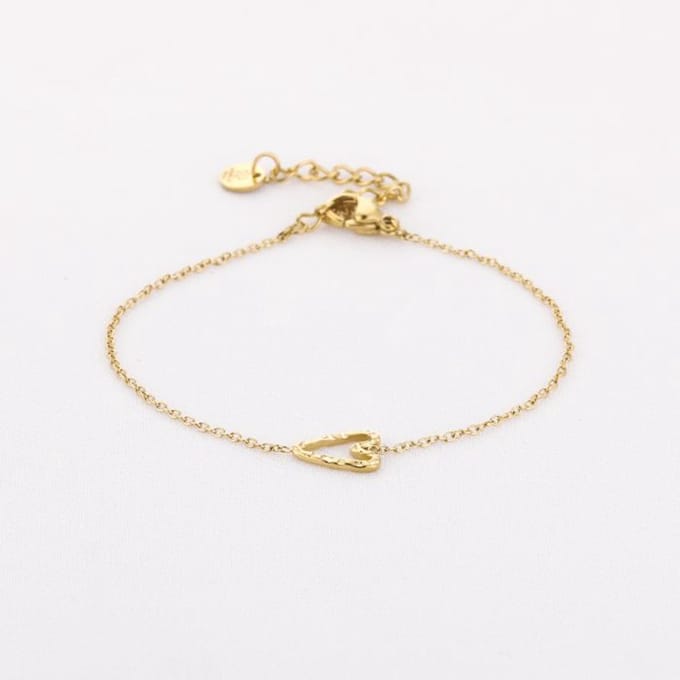 Dwars hartjes armbandje- sint- kerst- sieraad- moederdag- trendy
