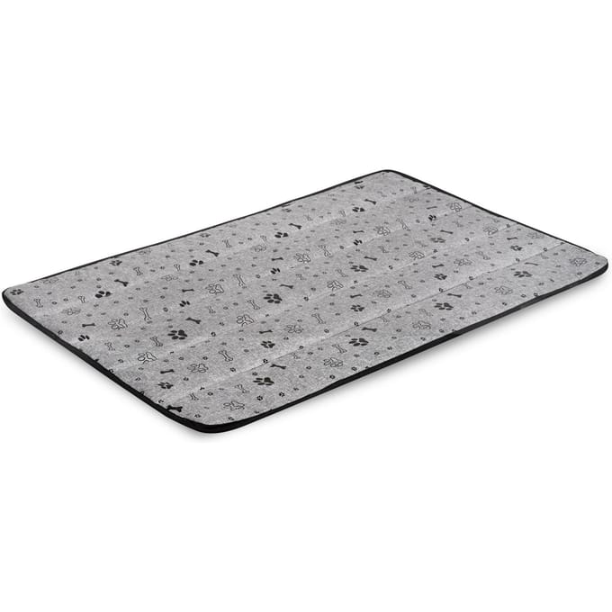Hondenbedmat 80x60 cm waterdicht botten zwart