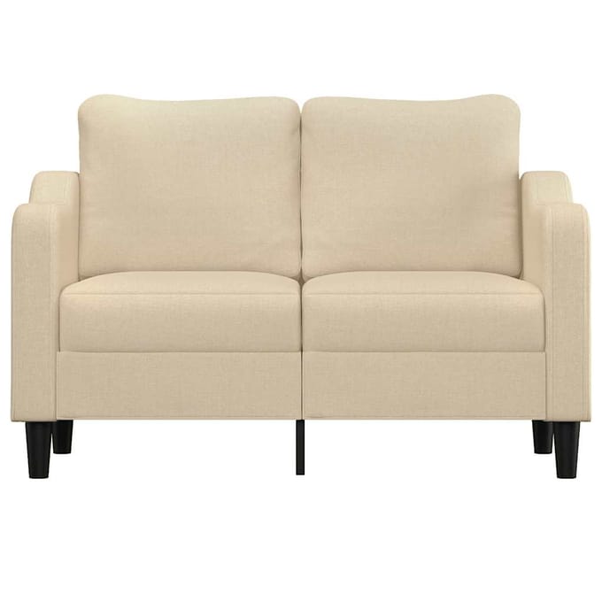 vidaXL - Tweezitsbank - 120 - cm - stof - crèmekleurig