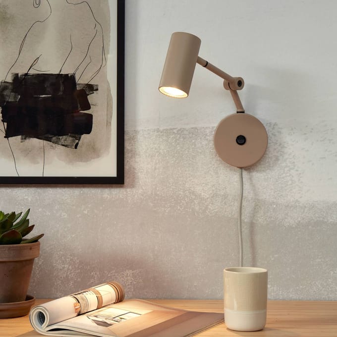 it's about RoMi Wandlamp Montreux - Grijs - 10.5x21.5x18cm - Binnen Modern