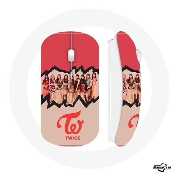 Souris Sans Fil - MANIACASE - TWICE - Rouge - Clé USB WiFi - Compatible Mac et PC