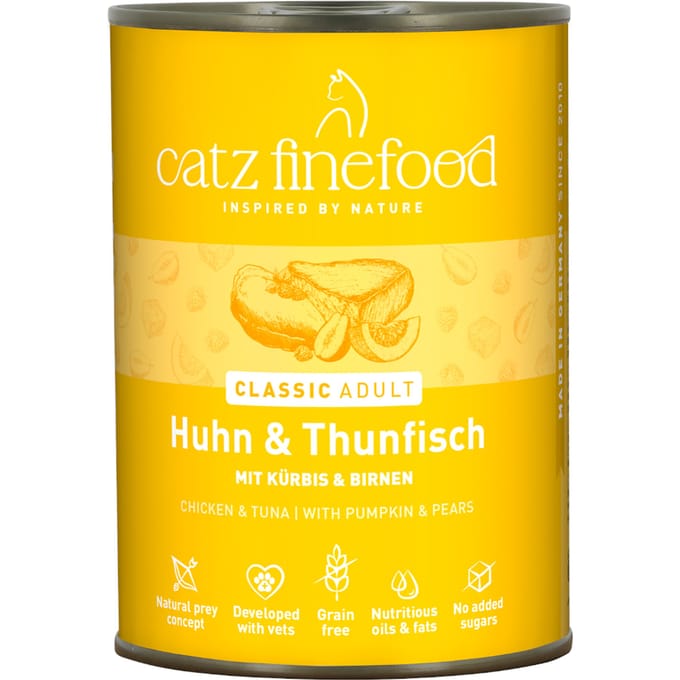 6x400g Blik Kip & Tonijn catz finefood Kattenvoer