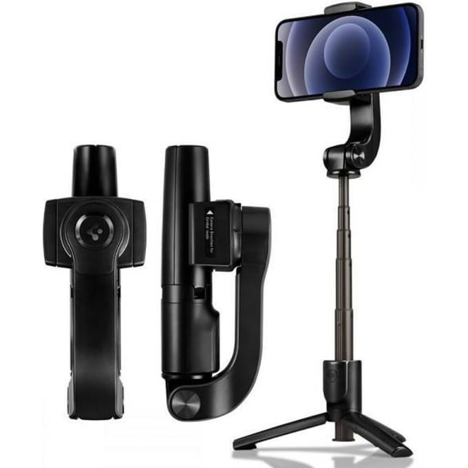 Spigen S610W Gimbal Wireless Bluetooth Met Afstandsbediening Tripod Selfie Stick Zwart