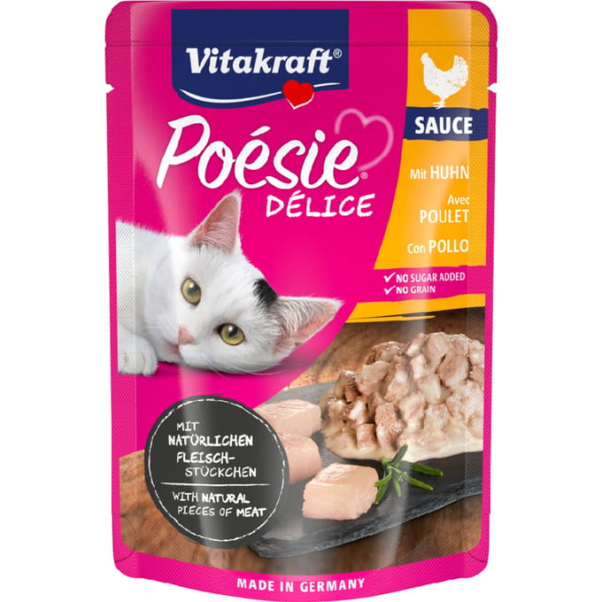 Vitakraft Poesie Deli Sauce Pouch 85 g - Kattenvoer - Kip