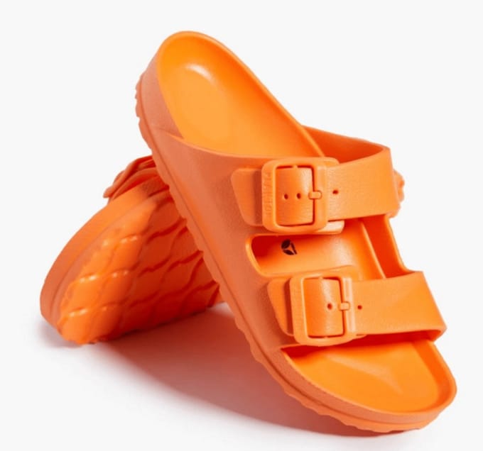 Plakton Dames Slipper Wanda | Oranje | Maat: 37