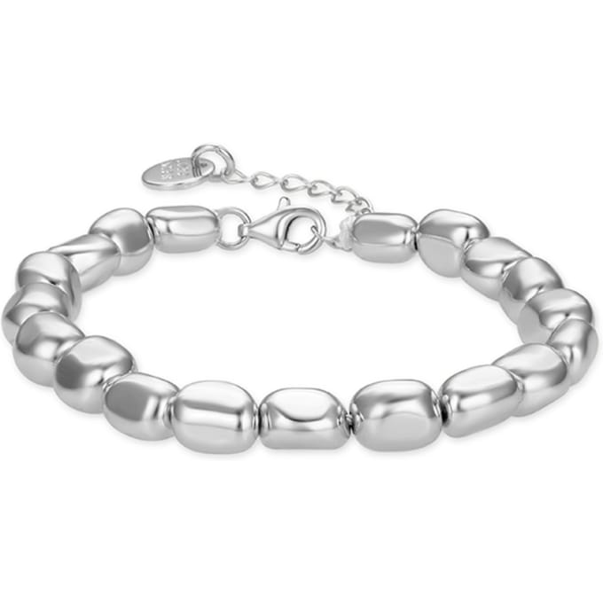 Bracelet - Luxenter - Caspil - Argent 925 - Hématite - 15 cm + 3 cm d'extension white