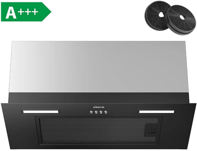 Ciarra 60 cm Inbouw Afzuigkap – Zwarte Afwerking, Energieklasse A+++, 650 m³/h