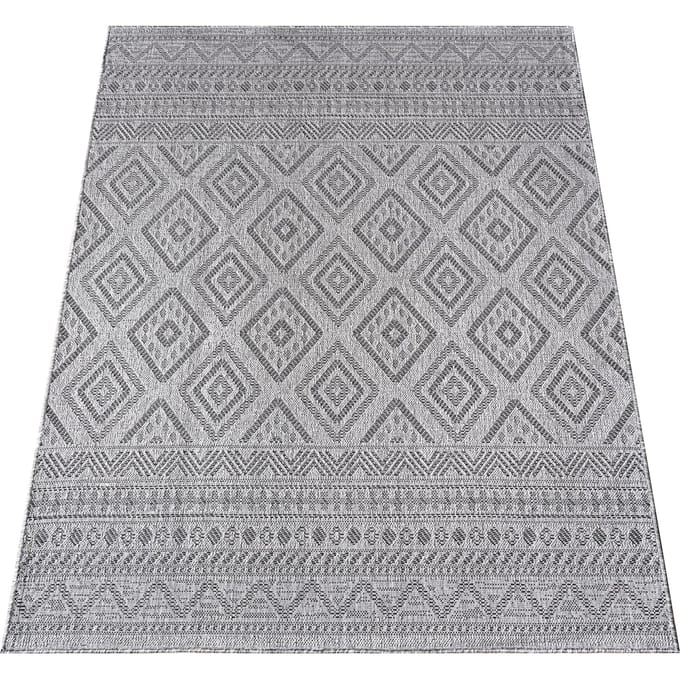 Binnen- en buitenkleed Verona antraciet 80x250 cm