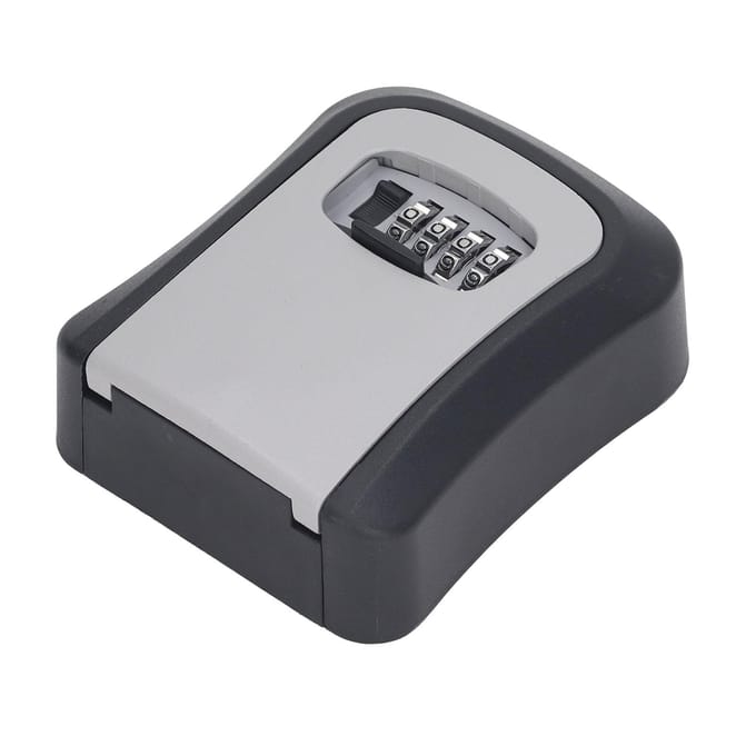 Sleutelkluis 5 inch 4-cijferige combinatiekluis Resetbare code Sleutelkast voor veilige opslag white