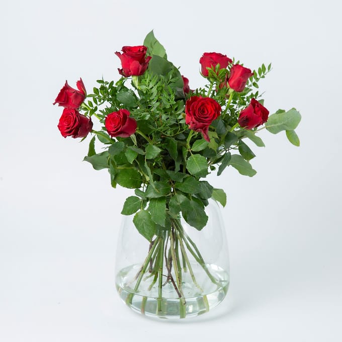 BloomKado | Boeketten | Boeket Rode Rozen | Romantisch cadeau | 10 stelen | ca. 50cm