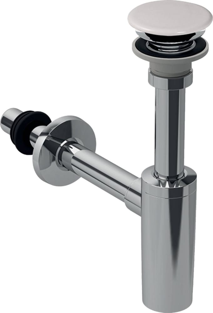 Geberit Wastafelsiphon Plugdeksel One: D=32Mm G=1 1/4" Wit/Gl-Chr.