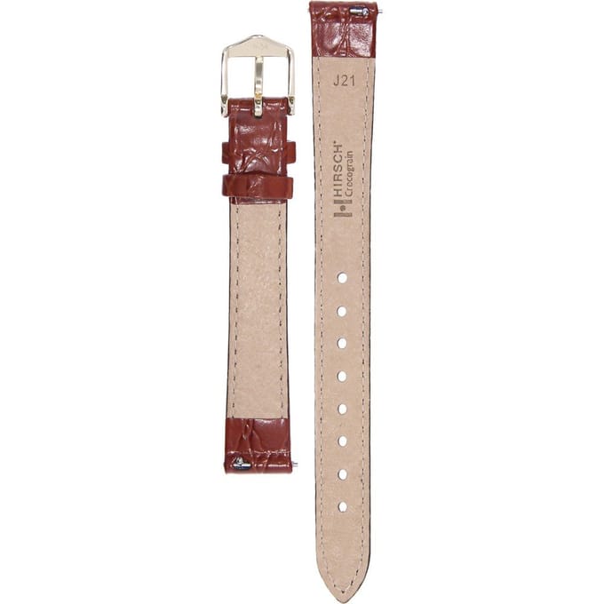 Hirsh Horlogeband -  Crocograin Goudbruin - Leer - 12 mm