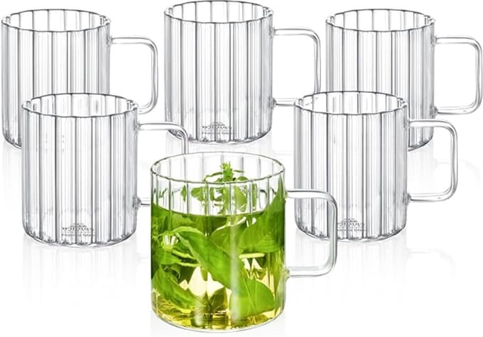 Wilmax England Borosilicaatglas Mok 550 ml Set van 6
