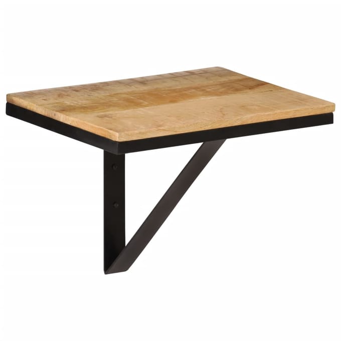 vidaXL - Wandschap - 40x30x32 - cm - massief - mangohout - en - ijzer