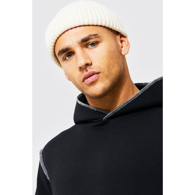 Geribbelde Micro Beanie | Ecru