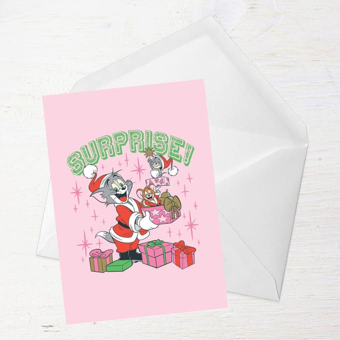 Tom And Jerry Surprise! Greetings Card - Standard Card
