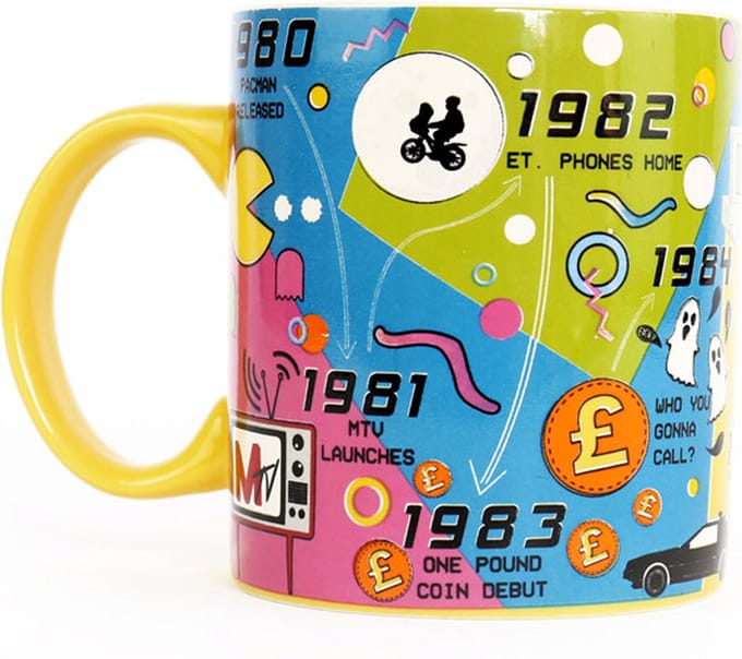 Mok - Gift Republic 80’s – 340 ml Inhoud – Multicolor