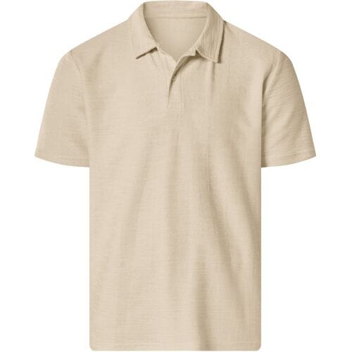ESMARA MEN Piqué heren polo (Beige, M)