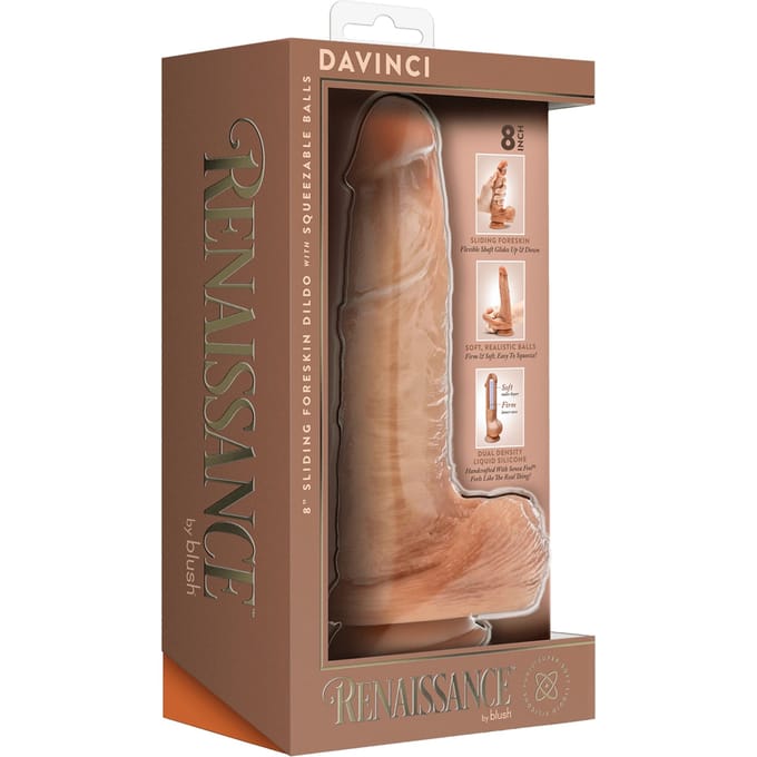 Renaissance - Davinci - Dildo met beweegbare voorhuid - 20,3 cm
