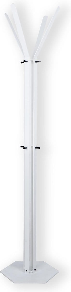 Gorillz Stack - Kapstok Staand - Staande kapstok - Metaal - 12 Kapstok haken - 174,5 cm - Wit