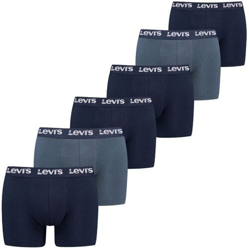 Levi's Boxershorts - Repeat Logo - 6-pack heren boxershorts - Navy - Maat M