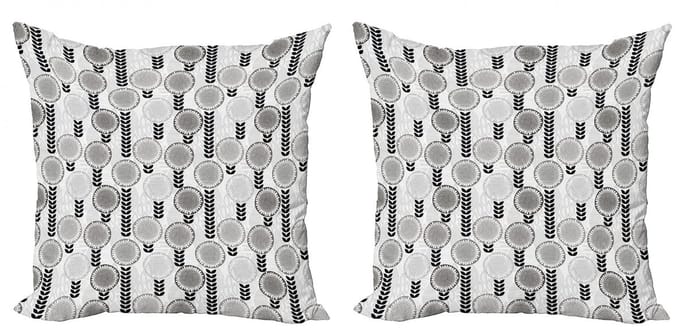 ABAKUHAUS Kussenhoes Set 2x40x40 cm – Dubbelzijdig Bedrukt