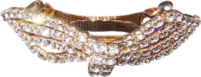 Patentspeld strik-vorm met strass