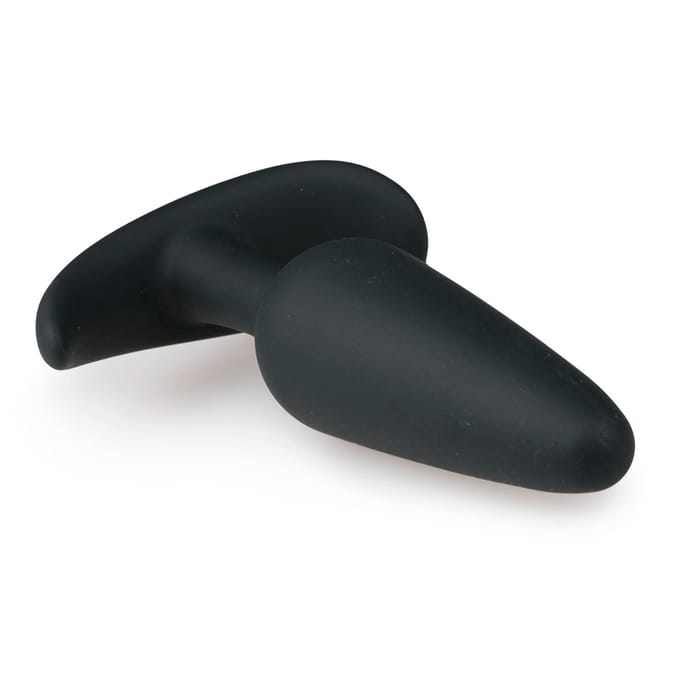 Easytoys - Anale plug zwart van siliconen met handvat medium 1